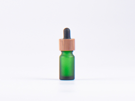 Grünglasflasche 10ml, mit Pipette Walnut